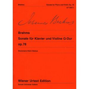 Johannes Brahms Sonata in G Major for Violin and Piano, Op. 78 Johannes Brahms Sonata in G Major for Violin and Piano, Op. 78