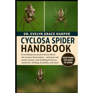 GRACE HARPER, DR. EVELYN CYCLOSA SPIDER HANDBOOK: Everything You Need to Know About Orb-Weaver Observation — enclosure and anchor points, web-building behavior, small-prey feeding, humidity and more GRACE HARPER, DR. EVELYN CYCLOSA SPIDER HANDBOOK: Everything You Need to Know About Orb-Weaver Observation — enclosure and anchor points, web-building behavior, small-prey feeding, humidity and more