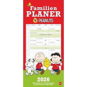 Peanuts Familienplaner 2026: Kalender für Familien mit 5 Spalten. Humorvoll illustrierter Familien-Wandkalender mit Snoopy, Charlie Brown und Co. Peanuts Familienplaner 2026: Kalender für Familien mit 5 Spalten. Humorvoll illustrierter Familien-Wandkalender mit Snoopy, Charlie Brown und Co.