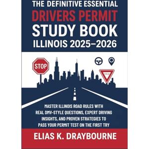 Draybourne, Elias K. The Definitive Essential Drivers Permit Study Book Illinois 2025–2026: Master Illinois Road Rules with Real DMV-Style Questions, Expert Driving Insights, and Proven Strategies to Pass Your Permit Test Draybourne, Elias K. The Definitive Essential Drivers Permit Study Book Illinois 2025–2026: Master Illinois Road Rules with Real DMV-Style Questions, Expert Driving Insights, and Proven Strategies to Pass Your Permit Test