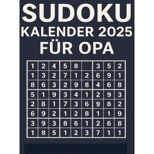 Looz, Adel Sudoku Adventskalender 2025 für Opa: Jeden Tag 3 Sudokus in Großdruck – leicht, mittel & schwer · Weihnachtsrätsel für Senioren. Looz, Adel Sudoku Adventskalender 2025 für Opa: Jeden Tag 3 Sudokus in Großdruck – leicht, mittel & schwer · Weihnachtsrätsel für Senioren.
