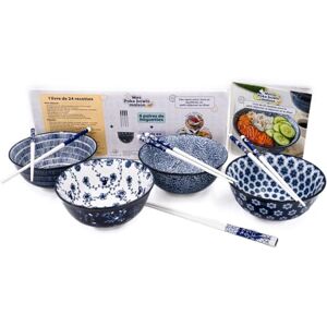 Collectif Coffret Mes Poke bowls maison 2025: Coffret avec 4 bols en céramiques, 4 paires de baguettes et 1 livre de 24 recettes Collectif Coffret Mes Poke bowls maison 2025: Coffret avec 4 bols en céramiques, 4 paires de baguettes et 1 livre de 24 recettes
