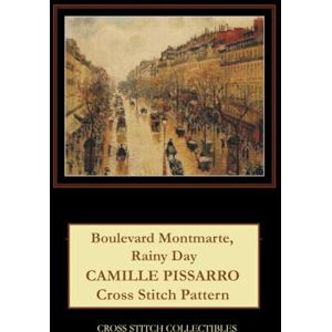 Boulevard Montmarte, Rainy Day: Camille Pissarro Cross Stitch Pattern Boulevard Montmarte, Rainy Day: Camille Pissarro Cross Stitch Pattern