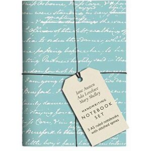 Jane Austen, Ada Lovelace, Mary Shelley Handwriting Notebook Set: 3 A5 ruled notebooks with stitched spines Jane Austen, Ada Lovelace, Mary Shelley Handwriting Notebook Set: 3 A5 ruled notebooks with stitched spines