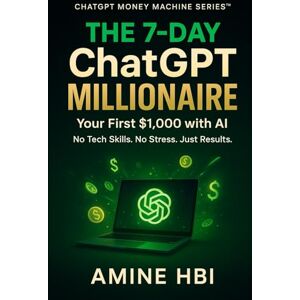 HBI, Amine The 7-Day ChatGPT Millionaire: Your First $1,000 with AI: The Absolute Beginner Level: 1 (ChatGPT Money Machine Series) HBI, Amine The 7-Day ChatGPT Millionaire: Your First $1,000 with AI: The Absolute Beginner Level: 1 (ChatGPT Money Machine Series)