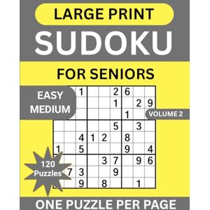 Daisy Tech Large Print Sudoku For Seniors: 120 Easy Medium Sudoku Puzzles, 14 Progressive Levels One Per Page With Solutions And Instructions For Adults Daisy Tech Large Print Sudoku For Seniors: 120 Easy Medium Sudoku Puzzles, 14 Progressive Levels One Per Page With Solutions And Instructions For Adults