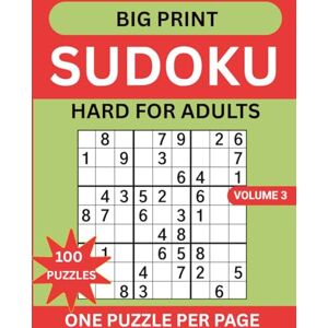 Daisy Tech Big Print Sudoku Hard: Large Print Sudoku Puzzles Five Levels. One Puzzle Per Page With Solutions for Adults Seniors and Elderly Daisy Tech Big Print Sudoku Hard: Large Print Sudoku Puzzles Five Levels. One Puzzle Per Page With Solutions for Adults Seniors and Elderly