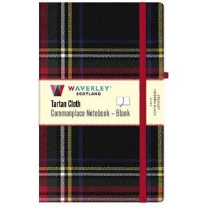 Scotland, Waverley Stewart Modern Black Tartan Hardback Blank Notebook: Large 21cm x 13cm: Waverley Scotland Tartan Cloth Commonplace Notebook Scotland, Waverley Stewart Modern Black Tartan Hardback Blank Notebook: Large 21cm x 13cm: Waverley Scotland Tartan Cloth Commonplace Notebook