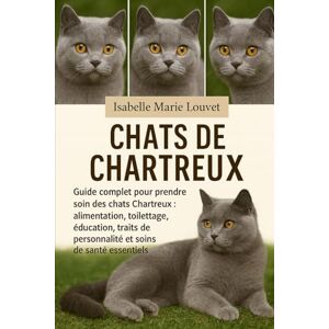 Louvet, Isabelle Marie CHATS DE CHARTREUX: Guide complet pour prendre soin des chats Chartreux : alimentation, toilettage, éducation, traits de personnalité et soins de santé essentiels Louvet, Isabelle Marie CHATS DE CHARTREUX: Guide complet pour prendre soin des chats Chartreux : alimentation, toilettage, éducation, traits de personnalité et soins de santé essentiels