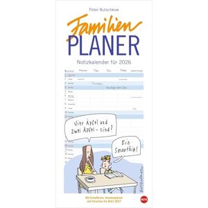 Butschkow, Peter Peter Butschkow: Familienplaner 2026: Cartoon-Familienkalender mit 5 Spalten. Humorvoll illustrierter Familien-Wandkalender mit Schulferien und Stundenplänen. Butschkow, Peter Peter Butschkow: Familienplaner 2026: Cartoon-Familienkalender mit 5 Spalten. Humorvoll illustrierter Familien-Wandkalender mit Schulferien und Stundenplänen.