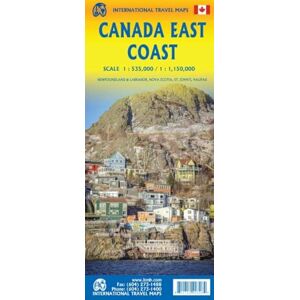 Canada East Coast: ITM Travel Reference Map 1:535000 Canada East Coast: ITM Travel Reference Map 1:535000