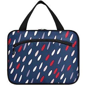 Moyyo Abstract Red White Elongated Dots Hanging Toiletry Bag Travel Wash Bag with Hooks Waterproof Large Makeup Bag Organiser Cosmetic Bag Toiletry Bags for Women Men Boys Girls Kids Moyyo Abstract Red White Elongated Dots Hanging Toiletry Bag Travel Wash Bag with Hooks Waterproof Large Makeup Bag Organiser Cosmetic Bag Toiletry Bags for Women Men Boys Girls Kids