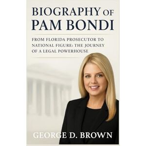 D. BROWN, GEORGE BIOGRAPHY OF PAM BONDI: FROM FLORIDA PROSECUTOR TO NATIONAL FIGURE: THE JOURNEY OF A LEGAL POWERHOUSE D. BROWN, GEORGE BIOGRAPHY OF PAM BONDI: FROM FLORIDA PROSECUTOR TO NATIONAL FIGURE: THE JOURNEY OF A LEGAL POWERHOUSE