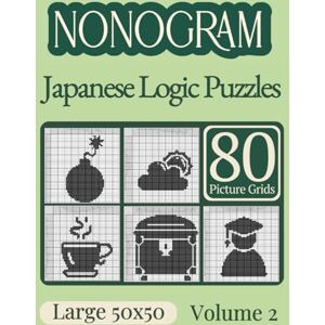 Lab, Thought Activity Nonogram Variety Collection, Volume 2: 80 Large 50×50 Japanese Logic Picture Grids (Nonogram Collection) Lab, Thought Activity Nonogram Variety Collection, Volume 2: 80 Large 50×50 Japanese Logic Picture Grids (Nonogram Collection)
