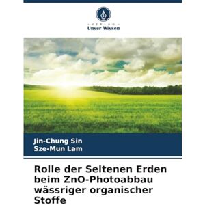 Sin, Jin-Chung Rolle der Seltenen Erden beim ZnO-Photoabbau wässriger organischer Stoffe Sin, Jin-Chung Rolle der Seltenen Erden beim ZnO-Photoabbau wässriger organischer Stoffe