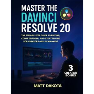 Dakota, Matt Master the DaVinci Resolve 20: The Step-by-Step Guide to Editing, Color Grading, and Storytelling for Creators and Filmmakers Dakota, Matt Master the DaVinci Resolve 20: The Step-by-Step Guide to Editing, Color Grading, and Storytelling for Creators and Filmmakers