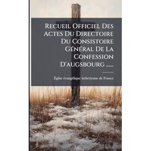 Recueil Officiel Des Actes Du Directoire Du Consistoire GÃ(c)nÃ(c)ral De La Confession D'augsbourg ...... Recueil Officiel Des Actes Du Directoire Du Consistoire GÃ(c)nÃ(c)ral De La Confession D'augsbourg ......