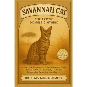 MONTGOMERY, DR. ELIAS Savannah Cat – The Exotic Domestic Hybrid: A Complete Savannah Cat Care & Ownership Guide – Training, Nutrition, Personality Traits, and Responsible Exotic Cat Care Facts MONTGOMERY, DR. ELIAS Savannah Cat – The Exotic Domestic Hybrid: A Complete Savannah Cat Care & Ownership Guide – Training, Nutrition, Personality Traits, and Responsible Exotic Cat Care Facts