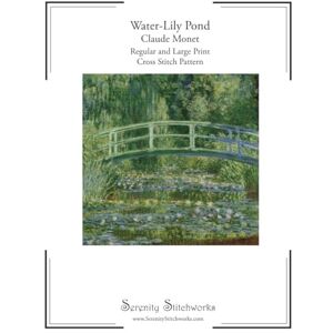 Stitchworks, Serenity Water-Lily Pond Cross Stitch Pattern Book – Claude Monet: Regular and Large Print Cross Stitch Pattern Stitchworks, Serenity Water-Lily Pond Cross Stitch Pattern Book – Claude Monet: Regular and Large Print Cross Stitch Pattern