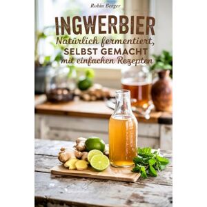 Berger, Robin Ingwerbier Natürlich fermentiert, selbst gemacht mit einfachen Rezepten: Ingwerbier selber machen – Gesunde, hausgemachte Getränke mit einfachen ... spritzigen Genuss und natürliche Fermentation Berger, Robin Ingwerbier Natürlich fermentiert, selbst gemacht mit einfachen Rezepten: Ingwerbier selber machen – Gesunde, hausgemachte Getränke mit einfachen ... spritzigen Genuss und natürliche Fermentation