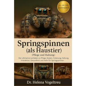 Vogeltreu, Dr. Helena Springspinnen als Haustier (Pflege und Haltung): Der Ultimative Leitfaden Für Pflege, Kosten, Fütterung, Interaktion, Pflege, Gesundheitstraining Und Mehr Von Spinnenspinnen Vogeltreu, Dr. Helena Springspinnen als Haustier (Pflege und Haltung): Der Ultimative Leitfaden Für Pflege, Kosten, Fütterung, Interaktion, Pflege, Gesundheitstraining Und Mehr Von Spinnenspinnen