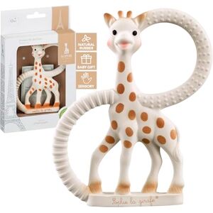 Sophie la girafe Baby Teething Ring, 100% Natural Rubber Phthalate-free Easy to Grip Baby Teether, Suitable for Newborn Babies Sophie la girafe Baby Teething Ring, 100% Natural Rubber Phthalate-free Easy to Grip Baby Teether, Suitable for Newborn Babies