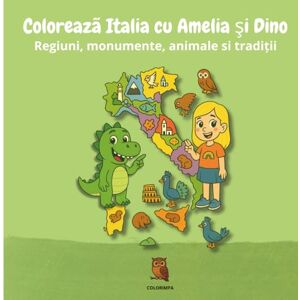 Colorimpa Colorează Italia cu Amelia și Dino: O călătorie de colorat explorând regiunile Italiei, cu animale, tradiții și monumente faimoase – pentru copii curioși și creativi Colorimpa Colorează Italia cu Amelia și Dino: O călătorie de colorat explorând regiunile Italiei, cu animale, tradiții și monumente faimoase – pentru copii curioși și creativi