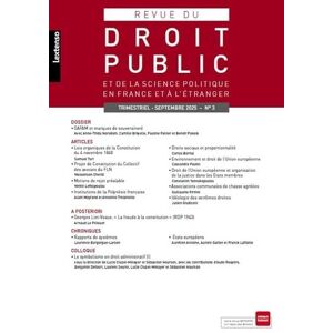 Collectif Revue du Droit Public 03/2025 Collectif Revue du Droit Public 03/2025
