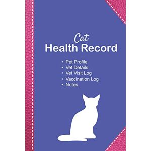 Editions, Cat Notebook v5 Cat health record: Cat vaccine record book Pet health record Puppy vaccine record 101 pages, 6"x9" Paperback purple background reinforcement ... leather imitation silhouette of white cat Editions, Cat Notebook v5 Cat health record: Cat vaccine record book Pet health record Puppy vaccine record 101 pages, 6"x9" Paperback purple background reinforcement ... leather imitation silhouette of white cat