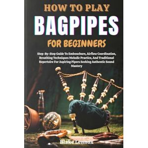 Lennox, Blake HOW TO PLAY BAGPIPES FOR BEGINNERS: Step-By-Step Guide To Embouchure, Airflow Coordination, Breathing Techniques Melodic Practice, And Traditional ... Pipers Seeking Authentic Sound Mastery Lennox, Blake HOW TO PLAY BAGPIPES FOR BEGINNERS: Step-By-Step Guide To Embouchure, Airflow Coordination, Breathing Techniques Melodic Practice, And Traditional ... Pipers Seeking Authentic Sound Mastery