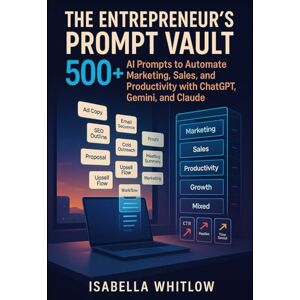 WHITLOW, ISABELLA THE ENTREPRENEUR’S PROMPT VAULT: 500+ AI Prompts to Automate Marketing, Sales, and Productivity with ChatGPT, Gemini, and Claude. WHITLOW, ISABELLA THE ENTREPRENEUR’S PROMPT VAULT: 500+ AI Prompts to Automate Marketing, Sales, and Productivity with ChatGPT, Gemini, and Claude.