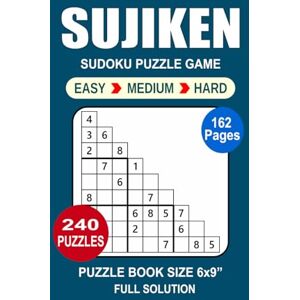 TheSmartBrain, Goody Sujiken Puzzle Book: 240 Puzzles Sujiken Great Sudoku Puzzle Game For Adults Seniors and Teens 3 Levels: Easy Medium and Hard Portable size 6x9 Inches. TheSmartBrain, Goody Sujiken Puzzle Book: 240 Puzzles Sujiken Great Sudoku Puzzle Game For Adults Seniors and Teens 3 Levels: Easy Medium and Hard Portable size 6x9 Inches.