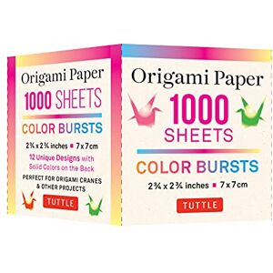 Tuttle Publishing Origami Paper Color Burst 1,000 sheets 2 3/4 in (7 cm): 12 Unique Radial Patterns perfect for Modular Origami Tuttle Origami Paper: High-Quality ... ... (Instructions for Origami Crane Included) Tuttle Publishing Origami Paper Color Burst 1,000 sheets 2 3/4 in (7 cm): 12 Unique Radial Patterns perfect for Modular Origami Tuttle Origami Paper: High-Quality ... ... (Instructions for Origami Crane Included)