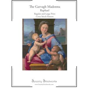 Stitchworks, Serenity The Garvagh Madonna Cross Stitch Pattern – Raphael: Regular and Large Print Cross Stitch Pattern Stitchworks, Serenity The Garvagh Madonna Cross Stitch Pattern – Raphael: Regular and Large Print Cross Stitch Pattern