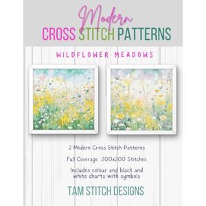 TAM Stitch Designs Cross Stitch Patterns Modern Watercolour Flower Meadow Counted Cross Stitch Pattern Charts TAM Stitch Designs Cross Stitch Patterns Modern Watercolour Flower Meadow Counted Cross Stitch Pattern Charts