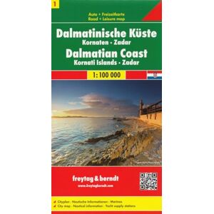 Freytag & Berndt Dalmatian Coast 1 Zadar/Kornaten/Zadar f&b: Toeristische wegenkaart 1:100 000 Freytag & Berndt Dalmatian Coast 1 Zadar/Kornaten/Zadar f&b: Toeristische wegenkaart 1:100 000