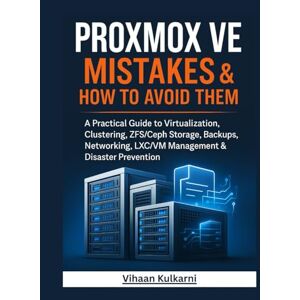Kulkarni, Vihaan Proxmox VE Mistakes & How to Avoid Them: A Practical Guide to Virtualization, Clustering, ZFS/Ceph Storage, Backups, Networking, LXC/VM Management & Disaster Prevention Kulkarni, Vihaan Proxmox VE Mistakes & How to Avoid Them: A Practical Guide to Virtualization, Clustering, ZFS/Ceph Storage, Backups, Networking, LXC/VM Management & Disaster Prevention
