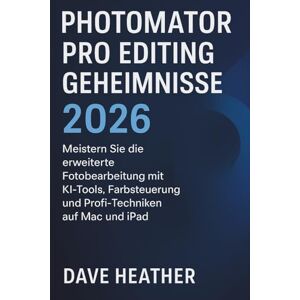 HEATHER, DAVE PHOTOMATOR PRO EDITING GEHEIMNISSE 2026: Meistern Sie die erweiterte Fotobearbeitung mit KI-Tools, Farbsteuerung und Profi-Techniken auf Mac und iPad HEATHER, DAVE PHOTOMATOR PRO EDITING GEHEIMNISSE 2026: Meistern Sie die erweiterte Fotobearbeitung mit KI-Tools, Farbsteuerung und Profi-Techniken auf Mac und iPad