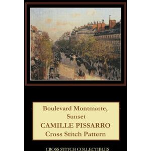Boulevard Montmarte, Sunset: Camille Pissarro Cross Stitch Pattern Boulevard Montmarte, Sunset: Camille Pissarro Cross Stitch Pattern