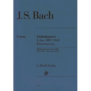 Bach, Johann Sebastian Concerto for Violin and Orchestra E major BWV 1042 violin and orchestra piano reduction with solo part (HN 670) Bach, Johann Sebastian Concerto for Violin and Orchestra E major BWV 1042 violin and orchestra piano reduction with solo part (HN 670)