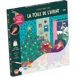 Mathou La Toile de l'Avent: 24 jours avant Noël. Coffret avec 24 peintures dont 1 dorée , + 1 tableau toilé, 1 pinceau et 1 feuillet guide du peintre Mathou La Toile de l'Avent: 24 jours avant Noël. Coffret avec 24 peintures dont 1 dorée , + 1 tableau toilé, 1 pinceau et 1 feuillet guide du peintre