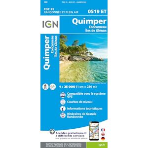 Quimper / Concarneau / Iles de Glénan (0519ET): 1:25000 (TOP 25) Quimper / Concarneau / Iles de Glénan (0519ET): 1:25000 (TOP 25)