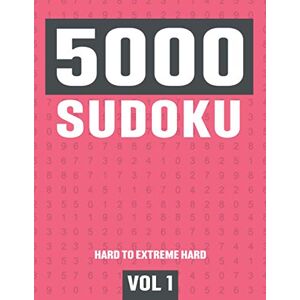 visugames 5000 Sudoku: Big Suduko Puzzle Book for Adults with 5000 Sudoku Hard to Extreme Hard Puzzles Vol 1 visugames 5000 Sudoku: Big Suduko Puzzle Book for Adults with 5000 Sudoku Hard to Extreme Hard Puzzles Vol 1