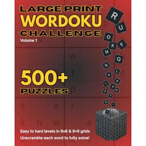 Publishing, Earth1 Large Print Wordoku Challenge: 500+ Puzzles 6x6 & 9x9 Grids Easy to Hard Levels Large Print 8”x10” Roomy Layout Solutions Publishing, Earth1 Large Print Wordoku Challenge: 500+ Puzzles 6x6 & 9x9 Grids Easy to Hard Levels Large Print 8”x10” Roomy Layout Solutions