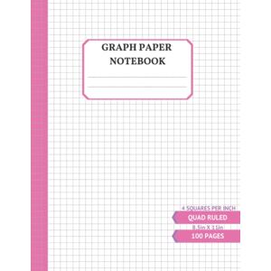 Serban, David N Graph Paper Notebook: Grid Paper Pad, 4 Squares per inch, 8.5"x11", 50 Sheets/100 Pages, gray graph lines. Serban, David N Graph Paper Notebook: Grid Paper Pad, 4 Squares per inch, 8.5"x11", 50 Sheets/100 Pages, gray graph lines.