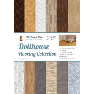 Atanasova, Margarita Dollhouse Flooring Collection: Craft Paper Pad: 12 Seamless Parquet Designs • 48 A4 Sheets • Ready to Cut & Glue • Printed Collection for 1:12 & 1:6 ... (Dollhouse Wallpapers and Flooring) Atanasova, Margarita Dollhouse Flooring Collection: Craft Paper Pad: 12 Seamless Parquet Designs • 48 A4 Sheets • Ready to Cut & Glue • Printed Collection for 1:12 & 1:6 ... (Dollhouse Wallpapers and Flooring)