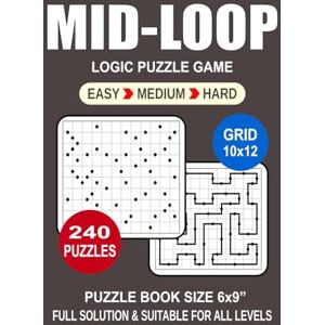TheSmartBrain, Goody Mid-Loop Puzzle Book For Adults: 240 Puzzles Mid-Loop Great Logic Puzzle Game For Adults Seniors and Teens 3 Levels: Easy Medium and Hard Portable size 6x9 Inches. TheSmartBrain, Goody Mid-Loop Puzzle Book For Adults: 240 Puzzles Mid-Loop Great Logic Puzzle Game For Adults Seniors and Teens 3 Levels: Easy Medium and Hard Portable size 6x9 Inches.