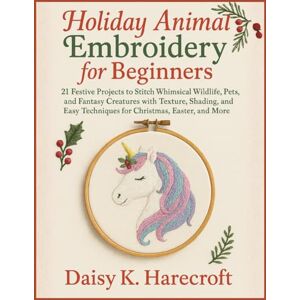 Daisy Tech Holiday Animal Embroidery for Beginners: 21 Festive Projects to Stitch Whimsical Wildlife, Pets, and Fantasy Creatures with Texture, Shading, and Easy Techniques for Christmas, Easter, and More Daisy Tech Holiday Animal Embroidery for Beginners: 21 Festive Projects to Stitch Whimsical Wildlife, Pets, and Fantasy Creatures with Texture, Shading, and Easy Techniques for Christmas, Easter, and More