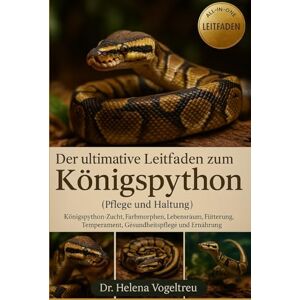 Vogeltreu, Dr. Helena Der ultimative Leitfaden zum Königspython (Pflege und Haltung): Königspython-Zucht, Farbmorphen, Lebensräume, Fütterung, Temperament, Gesundheitspflege und Ernährung Vogeltreu, Dr. Helena Der ultimative Leitfaden zum Königspython (Pflege und Haltung): Königspython-Zucht, Farbmorphen, Lebensräume, Fütterung, Temperament, Gesundheitspflege und Ernährung
