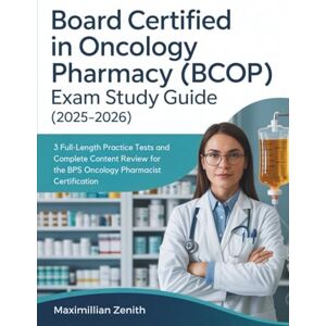Zenith, Maximillian BOARD CERTIFIED IN ONCOLOGY PHARMACY (BCOP) EXAM STUDY GUIDE (2025-2026): 3 Full-Length Practice Tests and Complete Content Review for the BPS Oncology Pharmacist Certification Zenith, Maximillian BOARD CERTIFIED IN ONCOLOGY PHARMACY (BCOP) EXAM STUDY GUIDE (2025-2026): 3 Full-Length Practice Tests and Complete Content Review for the BPS Oncology Pharmacist Certification
